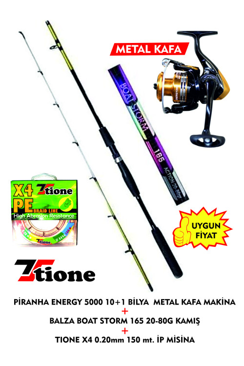 TİONE KAMIŞ+MAKİNA+İP MİSİNA TEKNE/BOT SETİ 