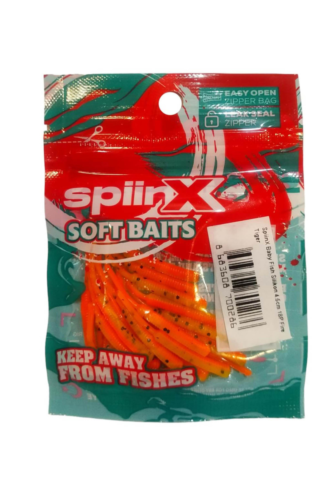 SpiinX Baby Fish Silikon 4.5cm 18P Fire Tiger
