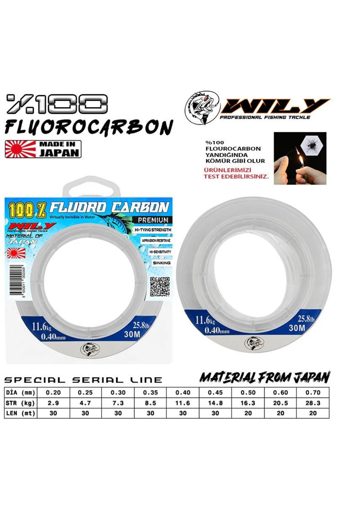 WILY %100 FLUOROCARBON MİSİNE 30M