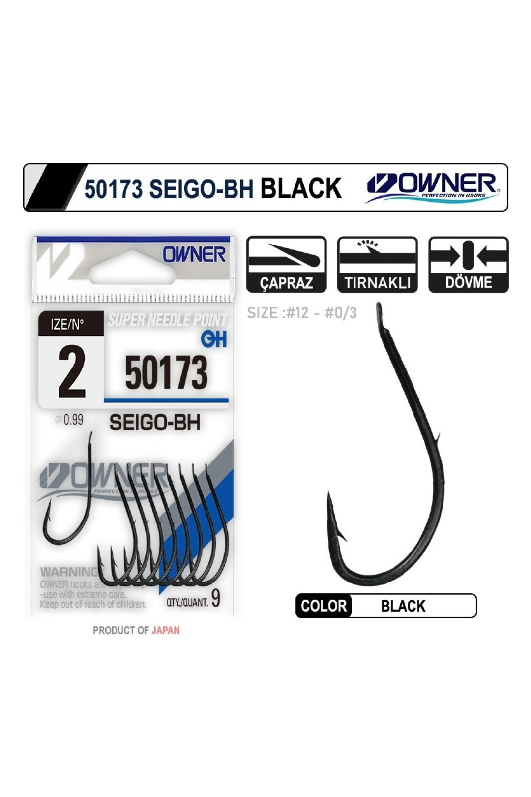 Owner 50173 Seigo-Bh Black iğne