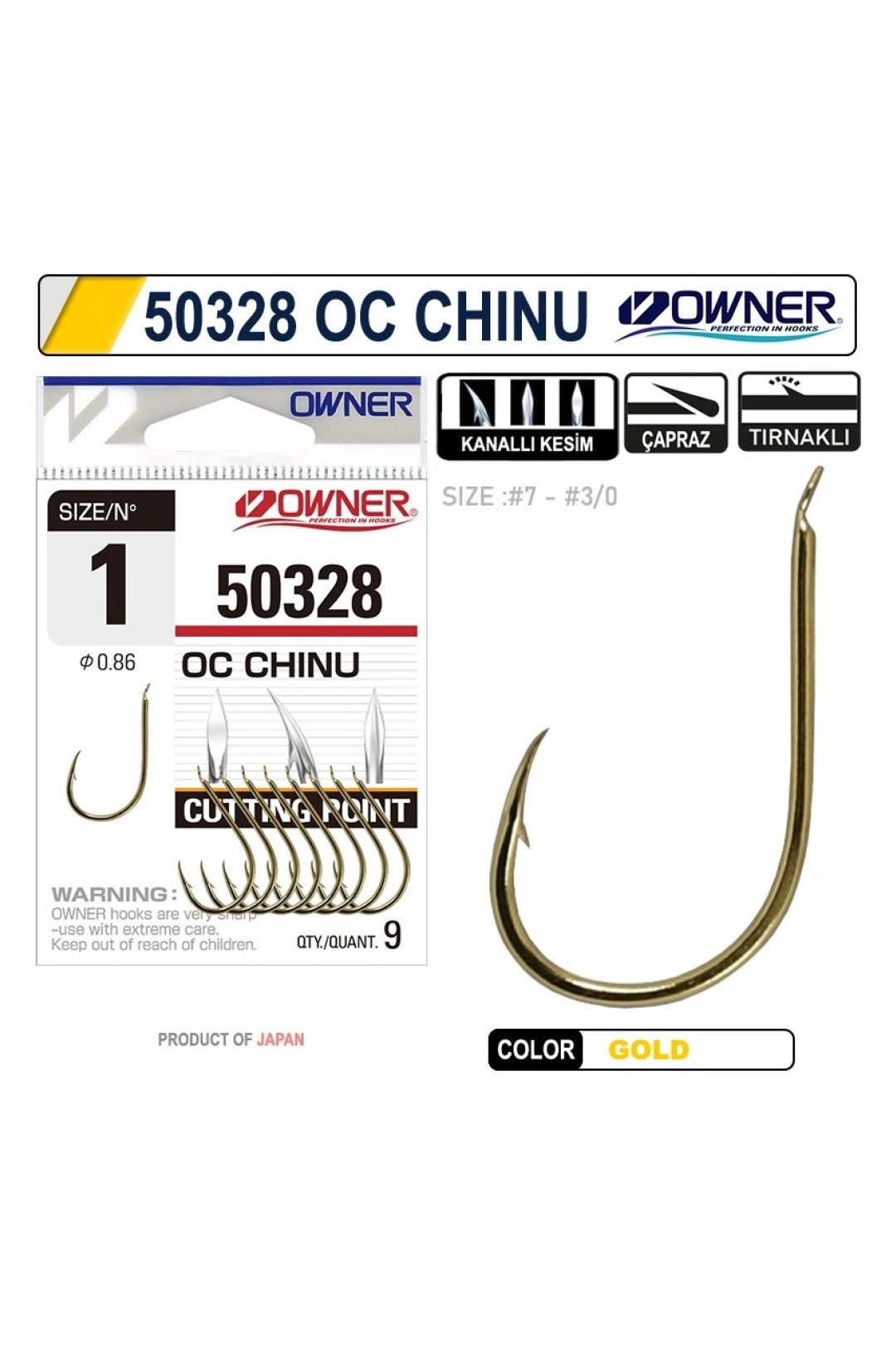Owner 50328 Cut Chinu Gold