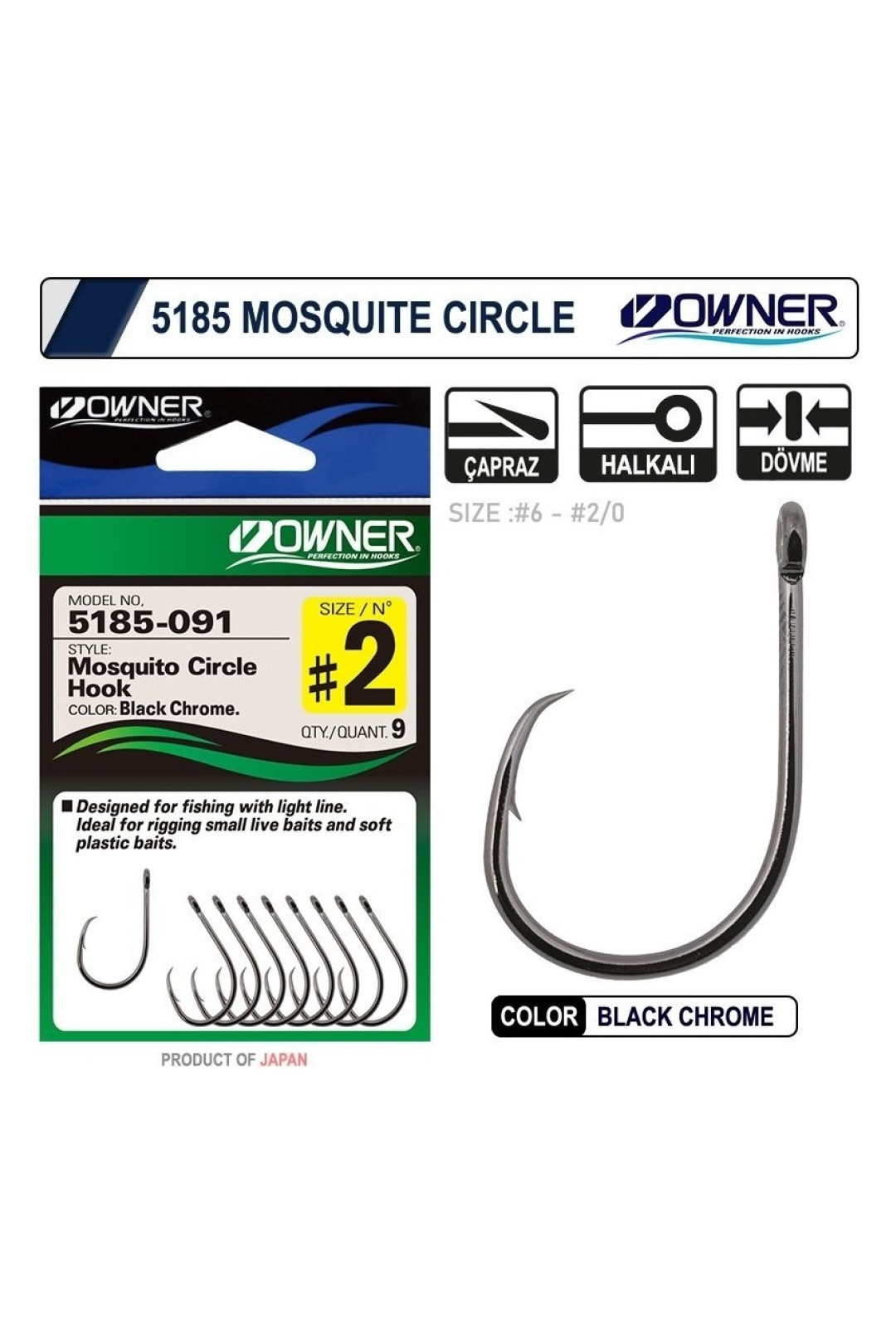 Owner 5185 Mosquito Circle Black Chrome